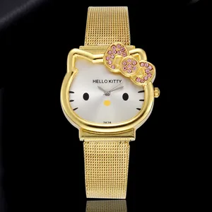 Новые модные часы, женские Простые повседневные часы с кожаным ремешком, кварцевые часы с котом, наручные часы, Saat Relogio Feminino