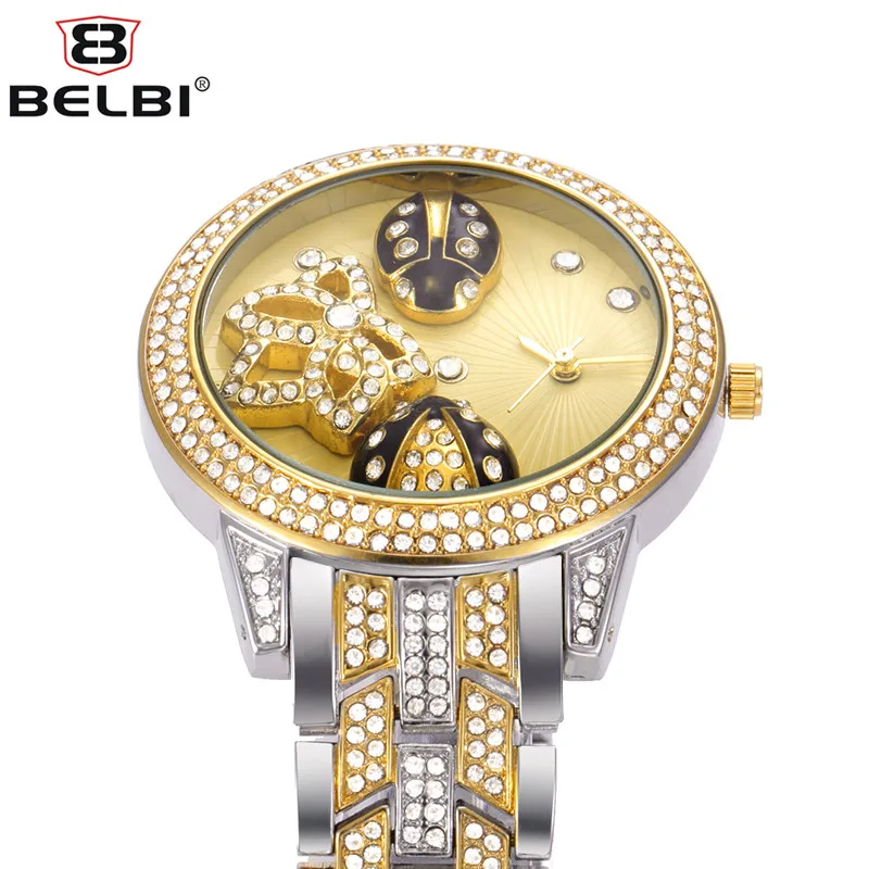 BELBI женские часы Модные Дамские Кварцевые с циферблатом и цветком дамские