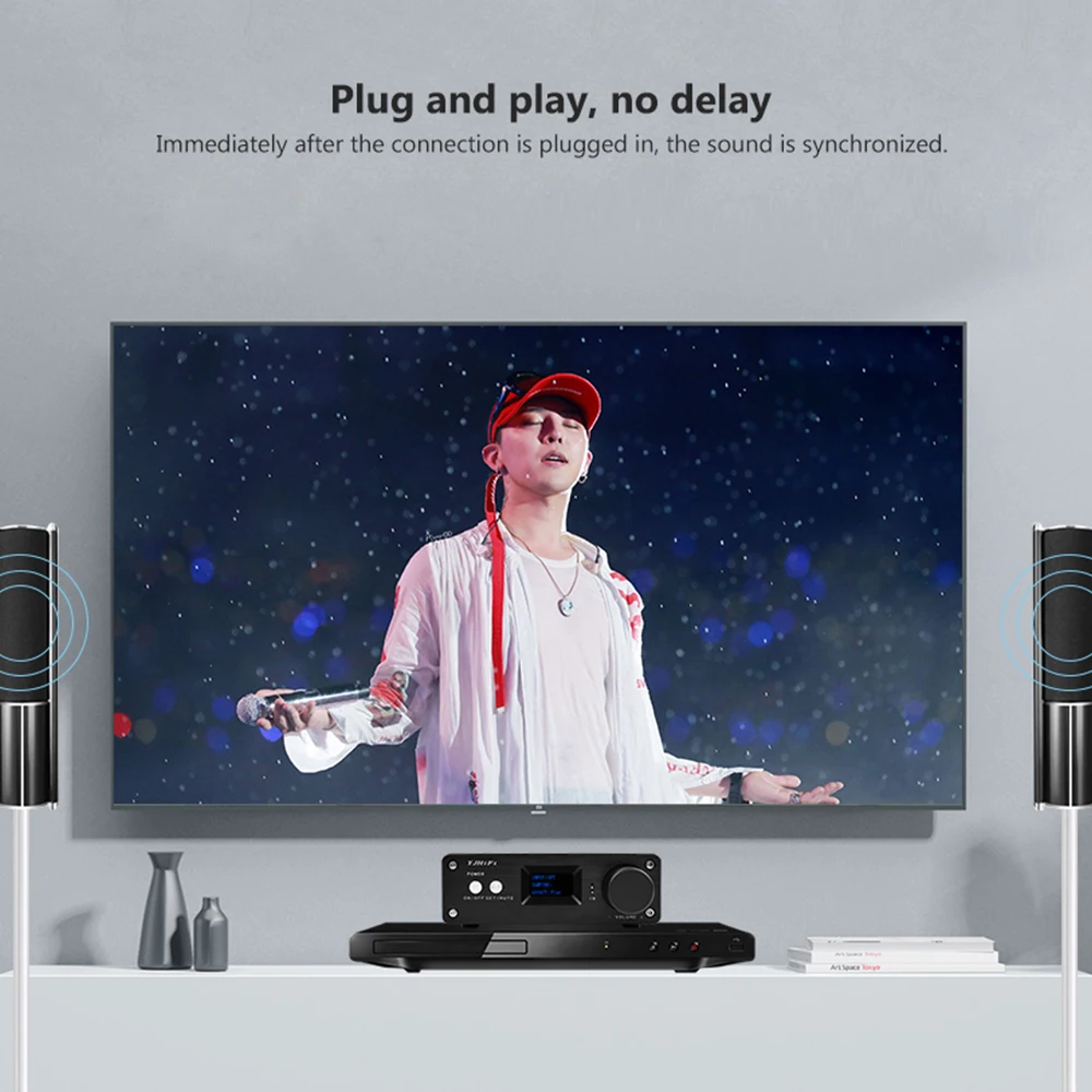 Цифровой усилитель звука AIYIMA OLED 2 1 USB оптический коаксиальный мощности 25 Вт * + 50