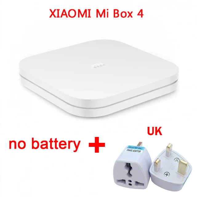 Add UK Plug Китайская версия новая Xiaomi Mi коробка 4 Смарт Bluetooth 4,1 Голосовое управление Android ТВ приставка 2 Гб ram+ 8 Гб rom 2,4G Wi-Fi 4K HDR - Цвет: Add UK Plug
