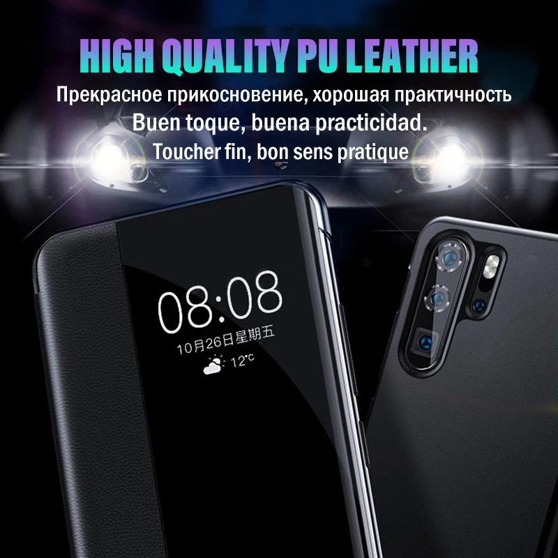 Smart Clear View Stand Flip Case For Huawei P20 P30 Mate 20 Lite Leather Protective Pro Shockproof Cover |