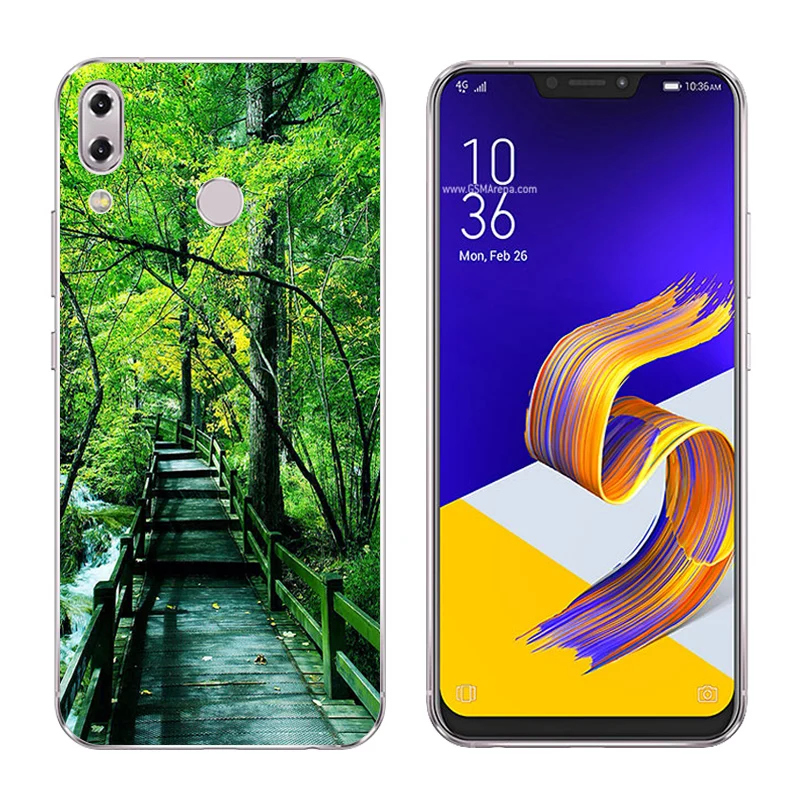 6.2 inch for Asus Zenfone 5z ZS620KL Phone Cases 5 ZE620KL Mammal Printing Soft Silicone TPU Back Cover |