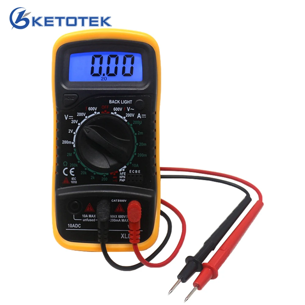 XL830L Цифровой мультиметр портативный AC/DC Измеритель Напряжения DC Амперметр