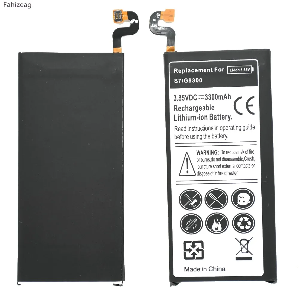 Fahizeag 5 шт. 3300 мАч EB-BG930ABE для замены батареи Samsung Galaxy S7 G9300 SM-G930 G930V G930A G930T | Мобильные