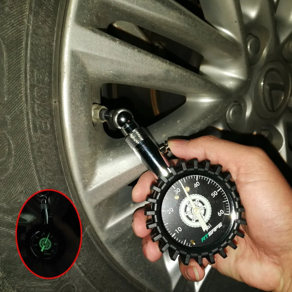 Датчик давления в шинах 60psi светится темноте с колпачками шинного клапана