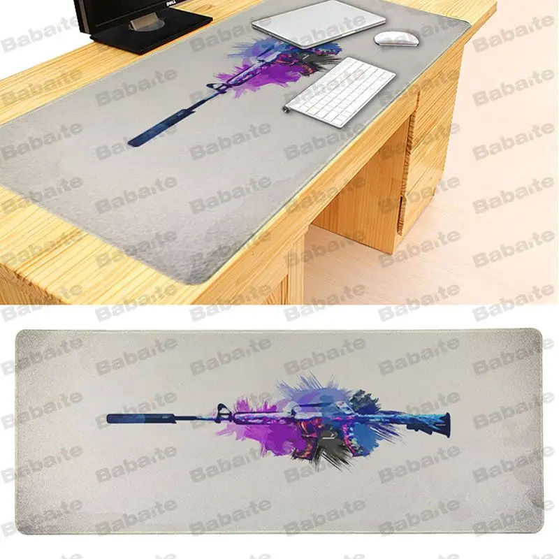 Babaite Custom Skin CS GO Gun красивый Аниме Коврик для мыши Размер 30x60 см 40x90 резиновые