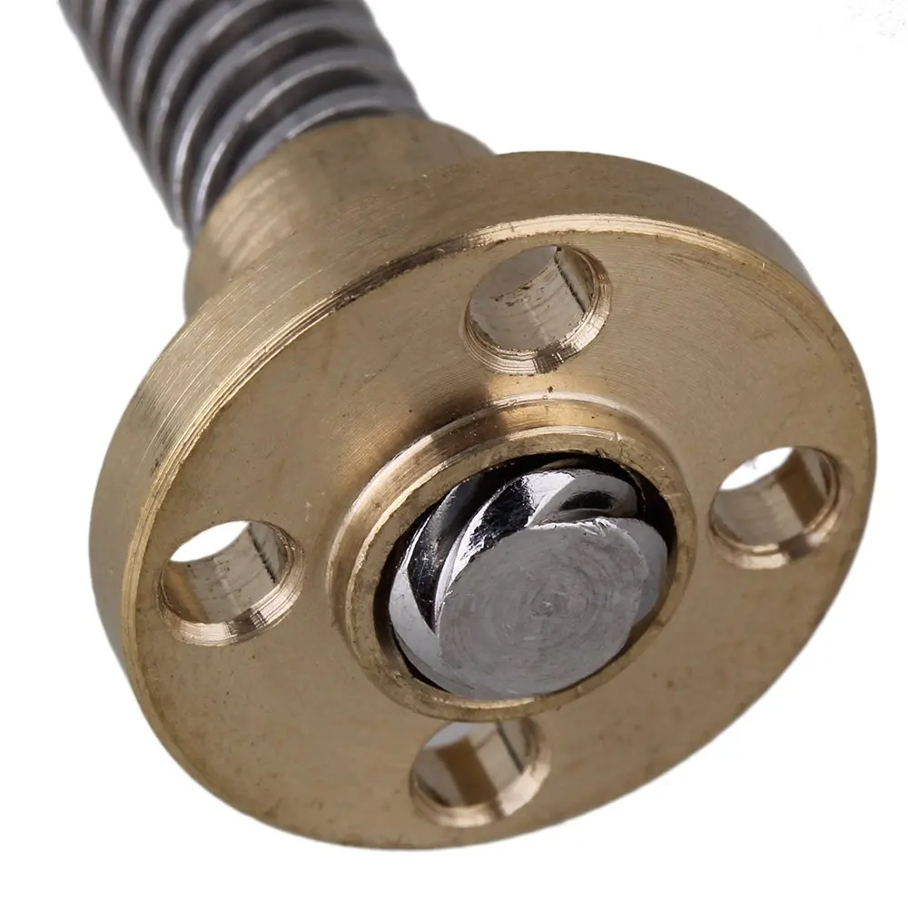 100mm Length 8mm Silver Stainless Steel Lead Screw Rod with Brass Nut for 3D Printer Z Axis | Обустройство дома