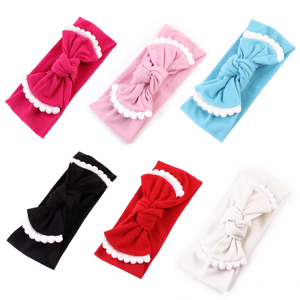 New Cotton Turban Headband for Girl Hair Accessories Lovely Hairband Soft Headwrap Bow Tiara Band 1PC | Детская одежда и обувь