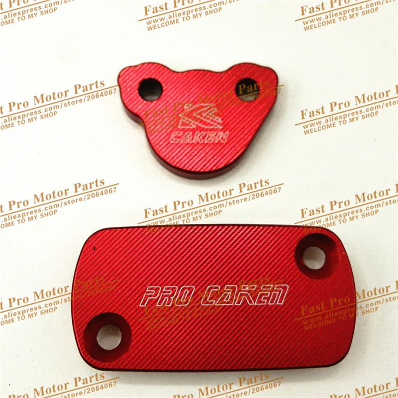 

Red NEW CNC Alloy CRF Anodized Front & Rear Brake Reservoir Fluid Cover Fit CRF CR XR Motorcross Dirt Bike Free Shipping