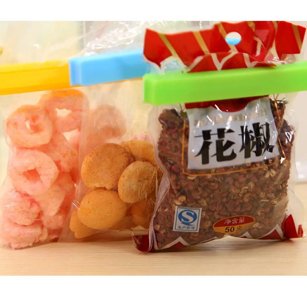 Кухонные зажимы для пакетов пищевых продуктов емкость заморозки соли молочного