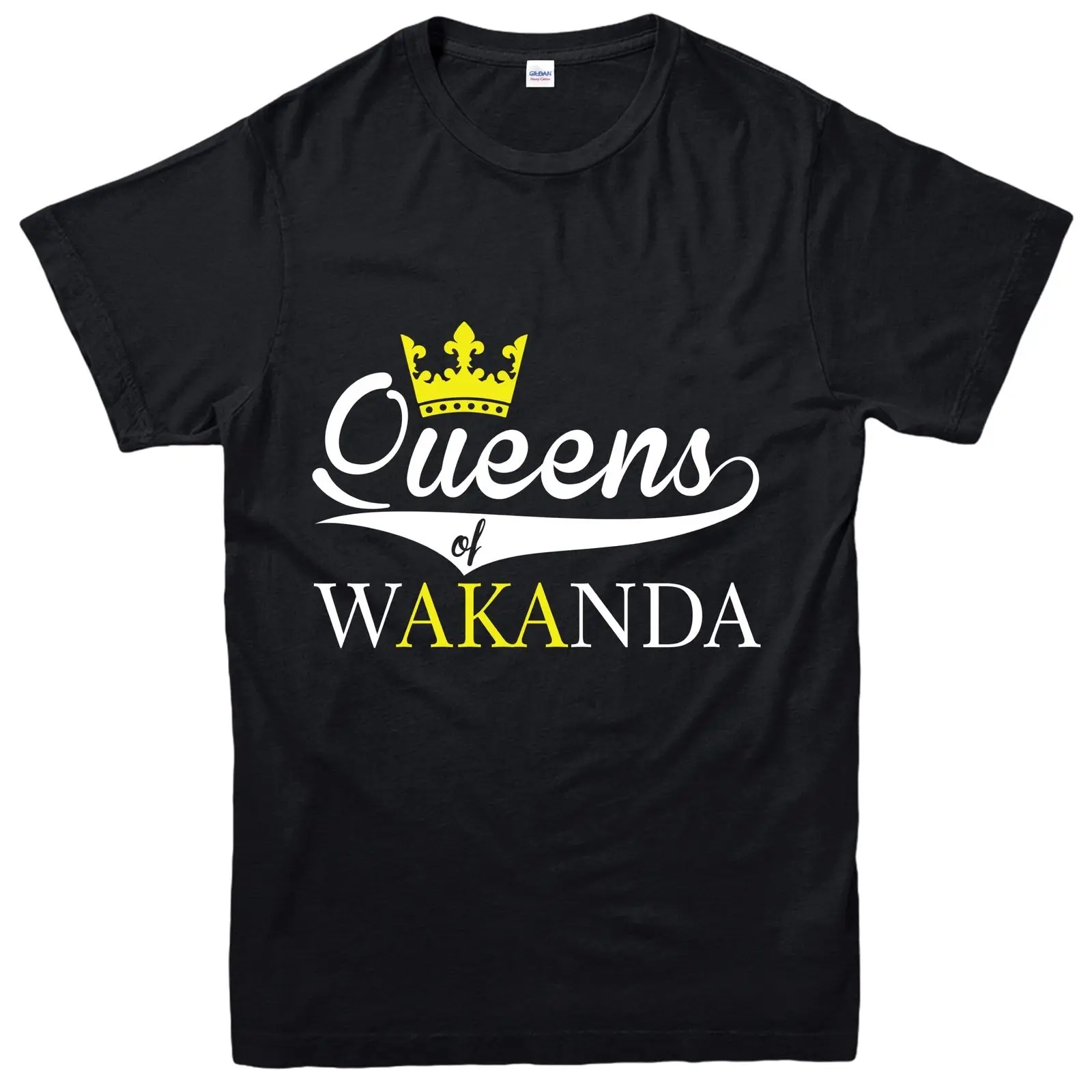 Черная футболка с пантерой королев Wakanda Корона имитирующая Футболка Топ