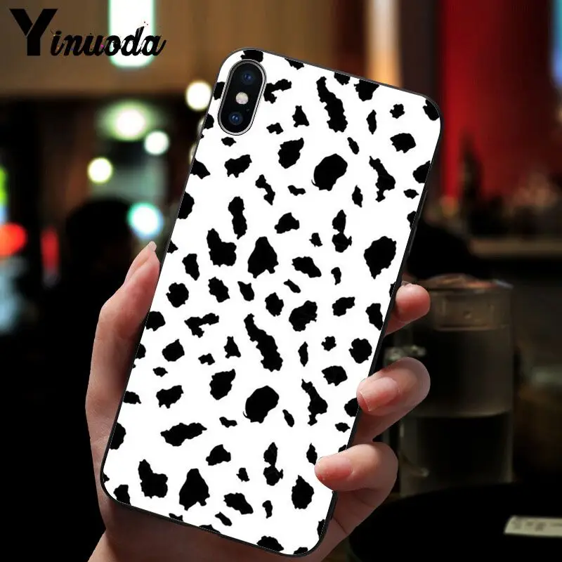 A16 Yinuoda корова узор новое поступление черный сотовый Чехол для телефона для iPhone X XS MAX 6 6S 7 7plus 8 8Plus 5 5S XR - Цвет: A16