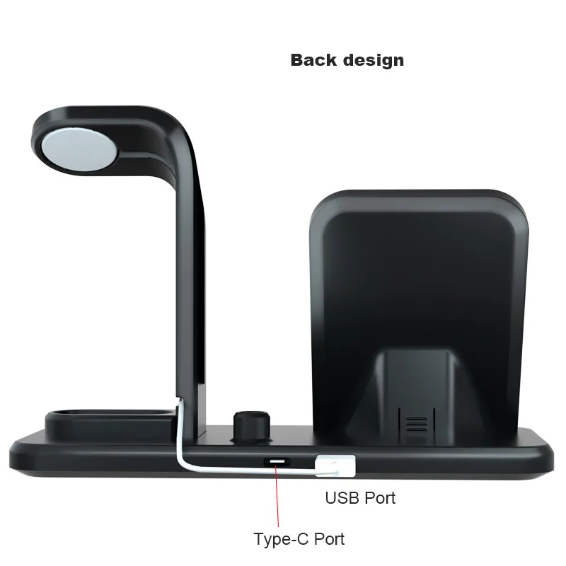 Быстрое беспроводное зарядное устройство док-станция для iPhone XS Airpods QI