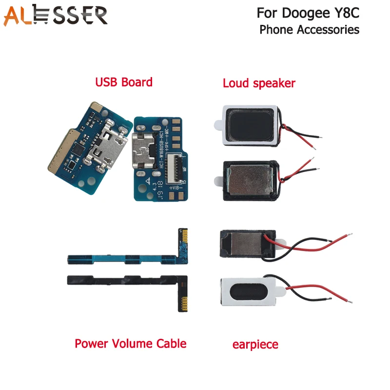 Alesser Для Doogee Y8C USB разъем зарядная плата громкий динамик внешний новая сборка для