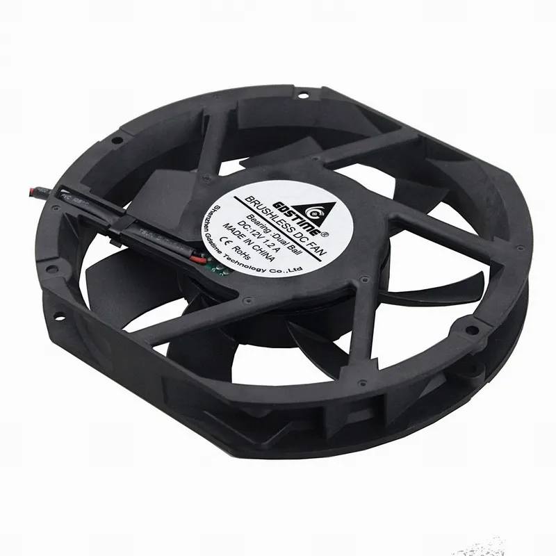 Gdstime 2 шт DC 12V 175mm x 150mm 25mm двойной шар корпус компьютера охлаждающий