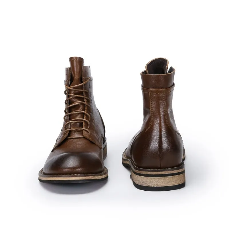 Мужские офисные рабочие ботильоны из натуральной кожи женские теплые зимние
