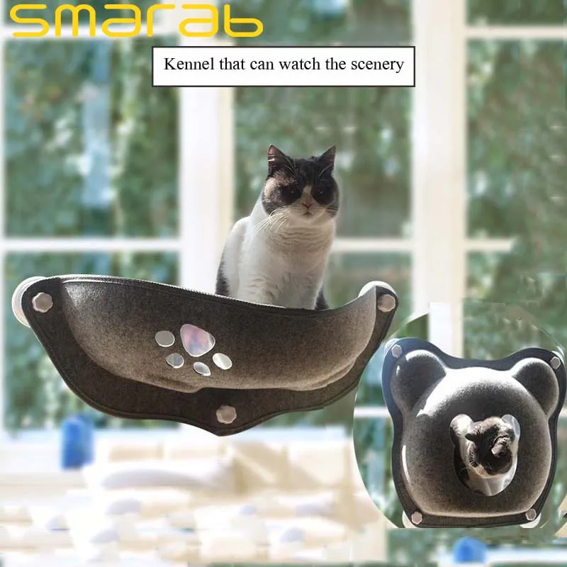 Гамак для кошек съемная моющаяся подвесная чашка присоска Солнцезащитная