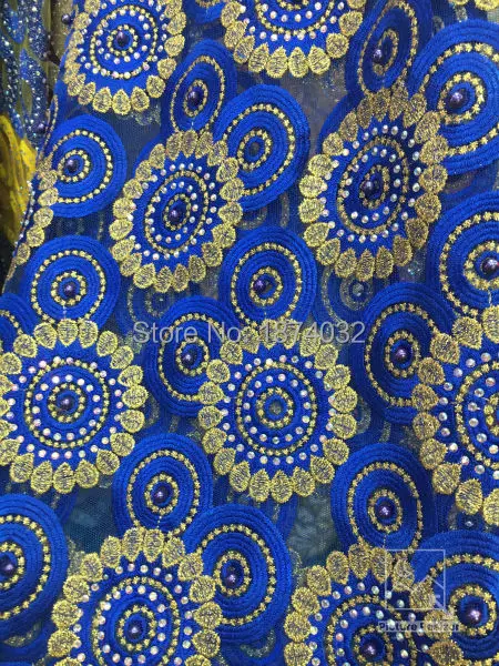 Высокое качество 2016 органзы Тюль кружева с блестками в африканском стиле вышивка французский чистая камень