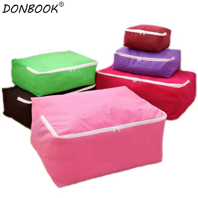 Donbook 1 шт. нетканые тканевые сумки для хранения одеял складной органайзер одежды XS