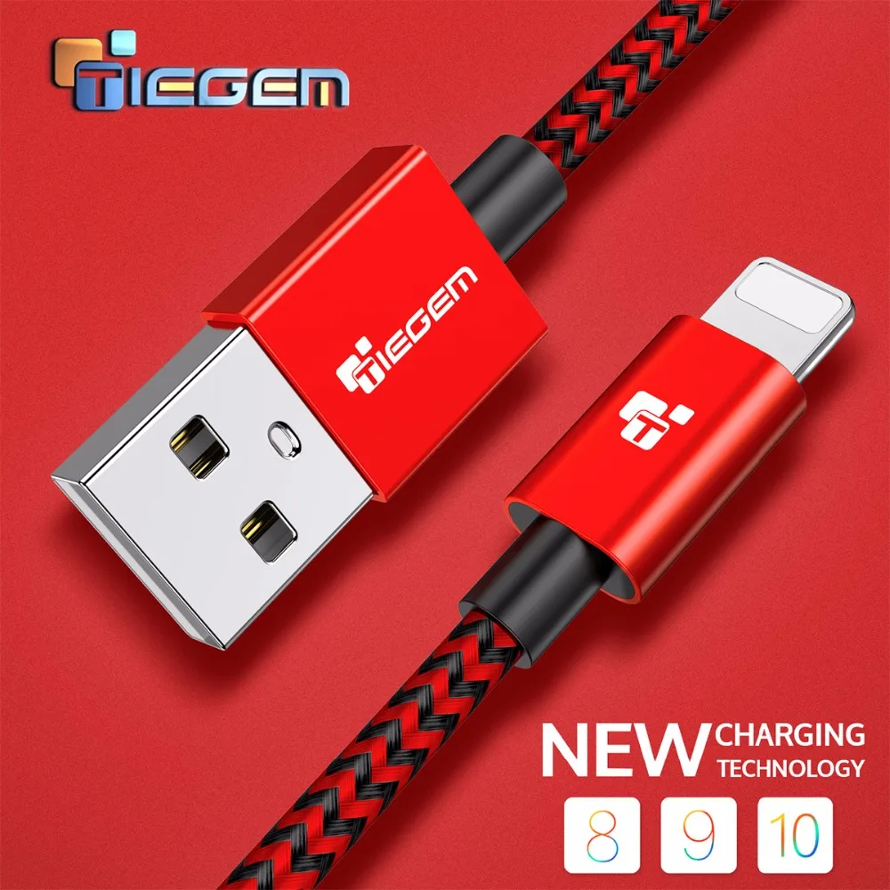USB кабель TIEGEM для iPhone 6 7 2.5A быстрая зарядка iOS 8 10 зарядки и передачи данных iPhone|usb