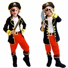 Jack Sparrow Kids Boys Pirate Costumes Halloween Cosplay Costumes For Kids