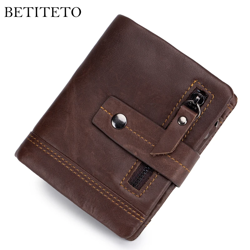 Betiteto Brand Genuine Leather Men Wallet Male Coin Purse Smart Walet Carteras Mini Kashelek Money Bag Portomonee Cuzdan | Багаж и сумки