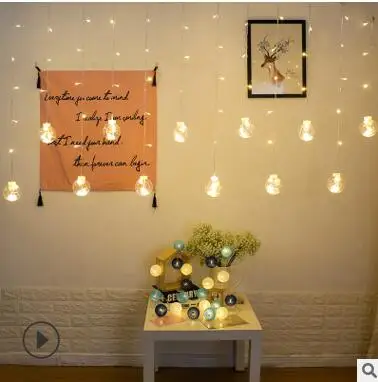 3 м Рождественская Светодиодная лампа с желтым шаром для дома день рождения