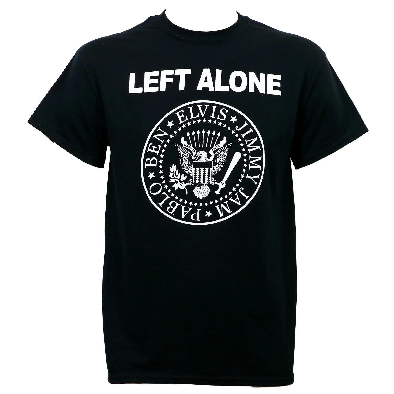 Подлинный левый только группы Ramones президентская печать логотипа футболка S 2XL
