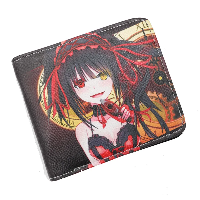 DATE A LIVE Японское аниме Дата живой Tokisaki Kurumi Красочный кошелек меч искусство онлайн/lovelive/Touken Ranbu онлайн PU короткий кошелек - Цвет: DATE A LIVE