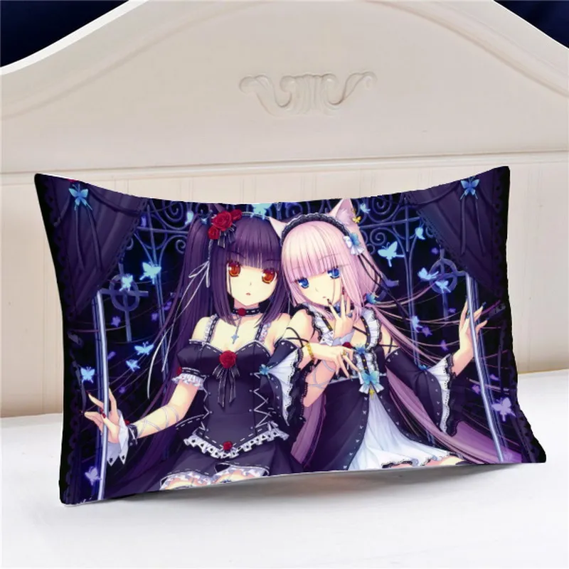 Черное платье в стиле аниме Шоколад из полиэстера/микрозамши 2WT 2 способа 60*40 см