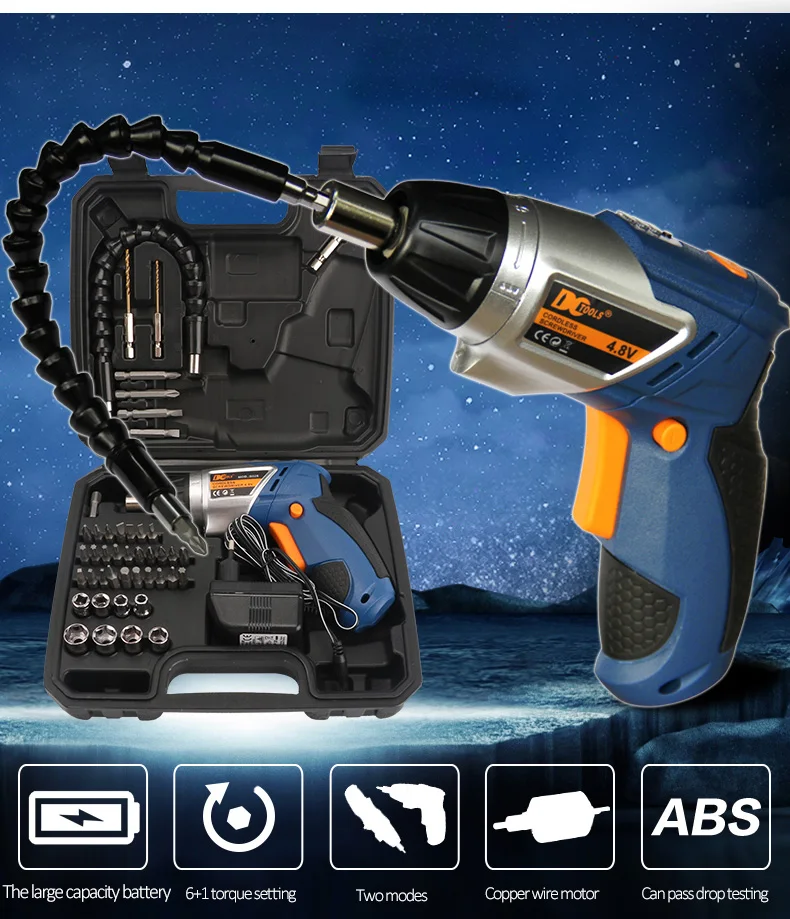 Toolstrong многофункциональная электрическая отвертка аккумуляторная шуруповерт 600 мАч Ni-Cd аккумулятор электродрель TSL-S028B
