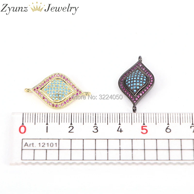 5 шт. бусины коннекторы из циркония с микрозакрепкой фурнитура изготовление