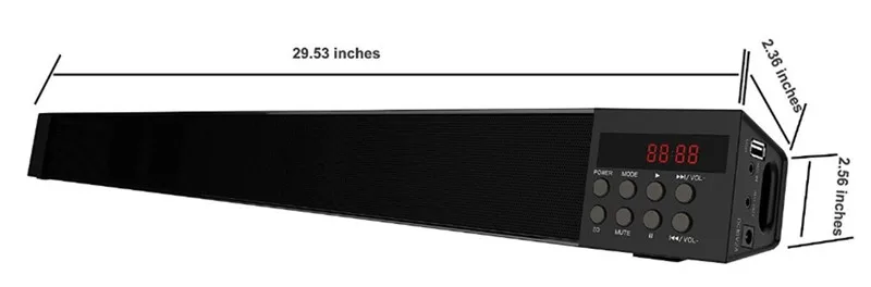 Sounderlink UltraSlim Беспроводная bluetooth акустическая система Саундбар звуковая панель домашний кинотеатр HiFi аудио система для Светодиодный ТВ