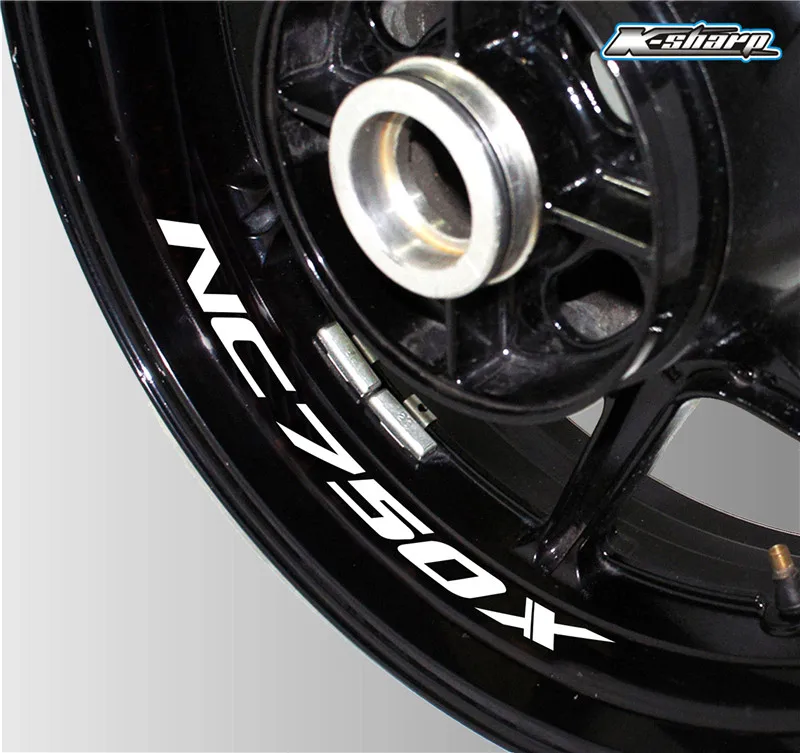 K-LQT-NC750x-04 Motorcycle Styling Wheel Hub Tire Sticker Car Accessories Decorative logo Decal For Honda NC750X nc 750x - Цвет: K-LQT-NC750x-04