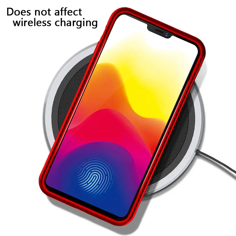 Магнитная чехол для VIVO NEX Y85 случае металлическая крышка из закаленного Стекло