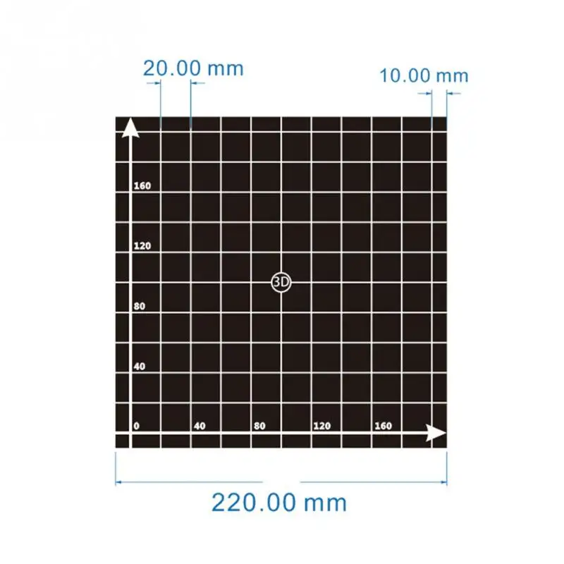 300*300 мм/220*220 мм 3d принтер тепло горячие наклейки для кровати координатная печатная поверхность горячей кровати наклейка часть для 3d принтера аксессуары