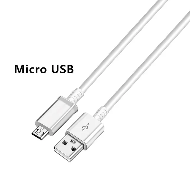 micro usb cable 9V 1.67A USB адаптивный адаптер быстрой зарядки+ Micro/TYPE C кабель зарядного устройства для samsung Galaxy A50 S10 Note 8 9 J2 J3 J5 J7 - Цвет: micro usb cable