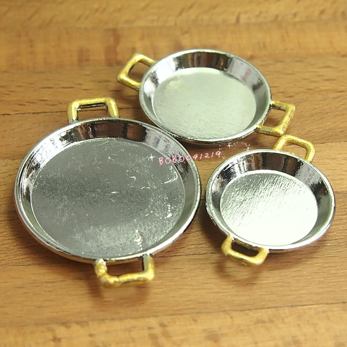 Кукольный домик миниатюрная 1:12 игрушка кухня 3 шт металлические серебряные