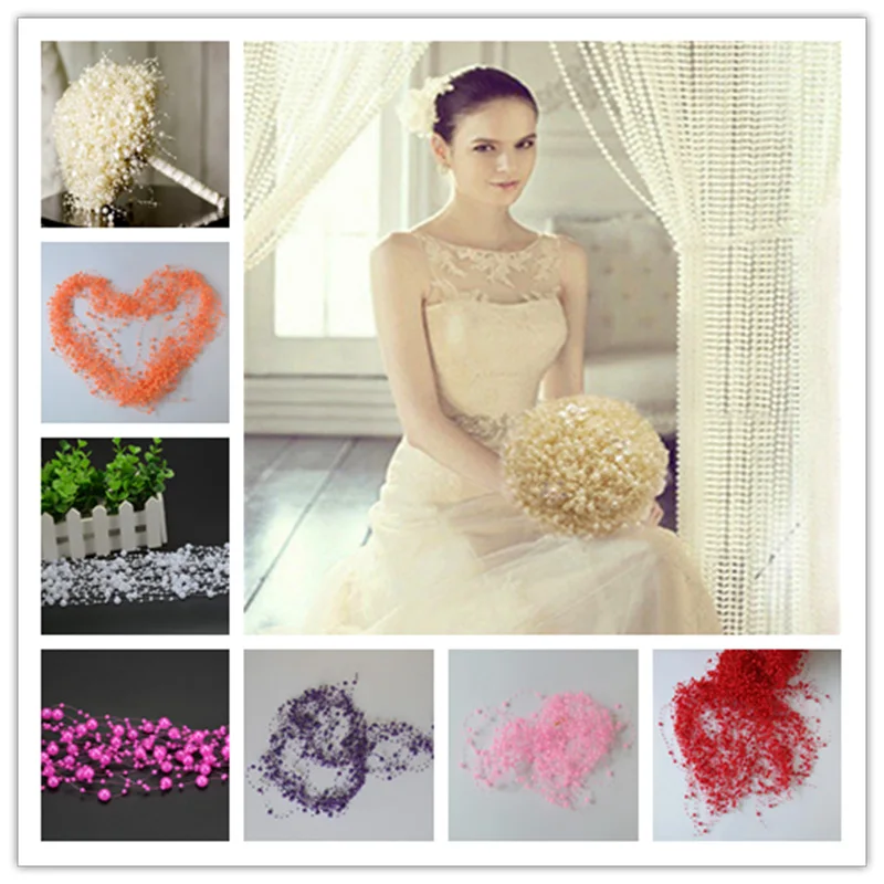 10 шт. свадебные украшения для вечеринки леска искусственный жемчуг бусы цепочка