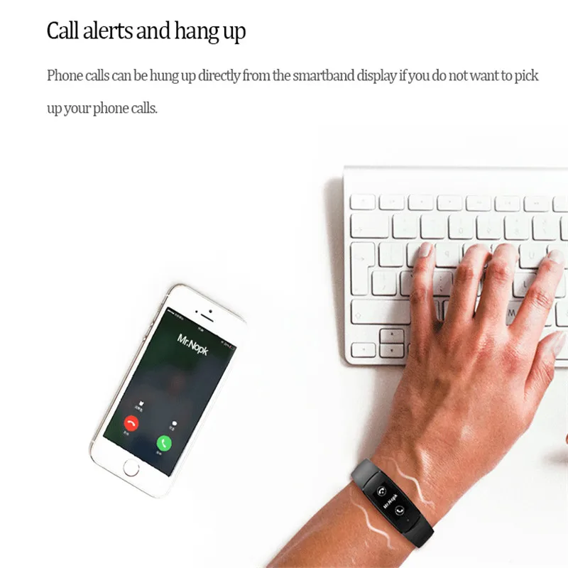 Huiniu ID107 плюс HR сердечного ритма Bluetooth SmartBand Мониторы шагомер sportwristband здоровья