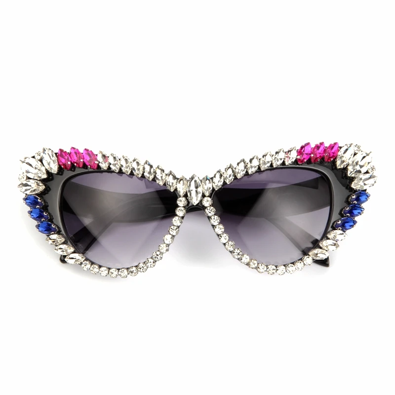 Oversize Cat Eye Sunglasses Women 2018 Brand Designer Luxury Crystal Sexy Sun Glasses Ladies Shades Oculos De Sol Feminino | Аксессуары