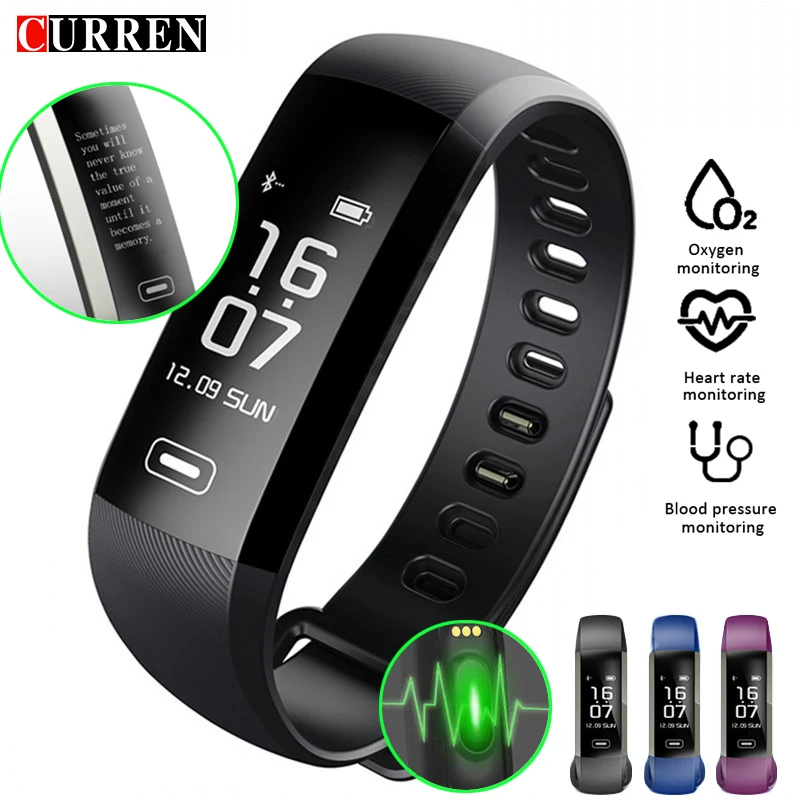 CURREN M2 R5 Pro смарт браслет Фитнес трекер Браслет сердечного ритма крови Давление