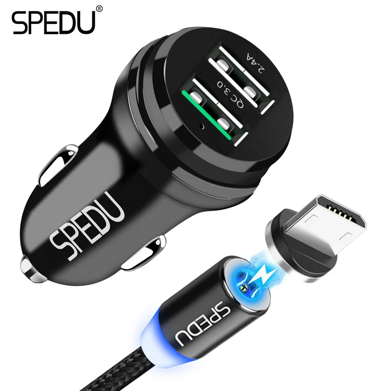 Магнитное автомобильное зарядное устройство для быстрой зарядки SPEDU quick charge 3 0 micro