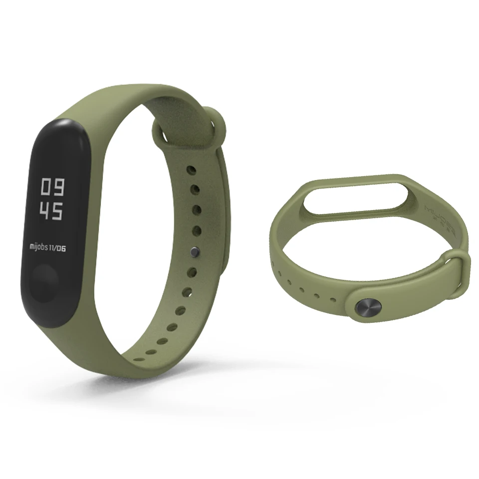 Браслет Mijobs Mi Band 3 4 ремешок силиконовый браслет Miband Смарт mi band3 запястье для Xiaomi