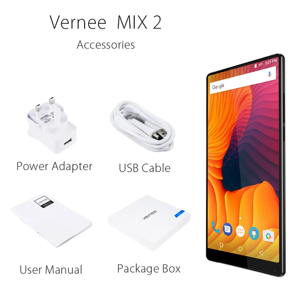 Оригинальный Vernee Mix 2 Helio P25 6 GB 64 смартфон 0 "18:9 FHD 4200 mAh 13MP двойной Камера 4G LTE Android 7 9