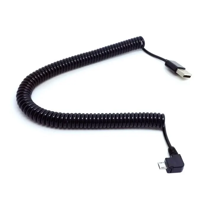 Правый угловой 90 градусов USB 2 0 Micro Male к A Type эластичный Дата-кабель 3 м 10 футов для
