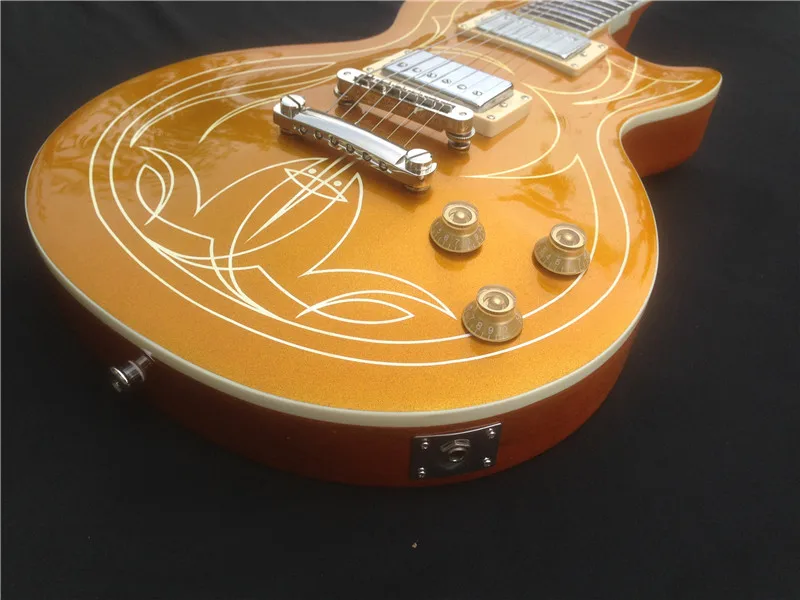 The wholesales gold color electric guitar with 6 strings and rosewood fingerboard for performance | Спорт и развлечения