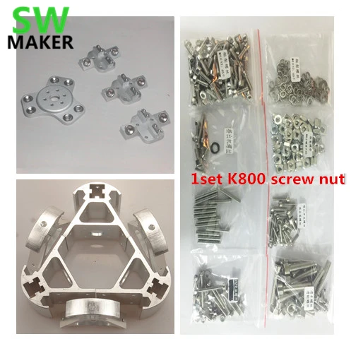 Серебряная Delta Rostock Kossel k800 алюминиевая Магнитная эффективная карета + A |