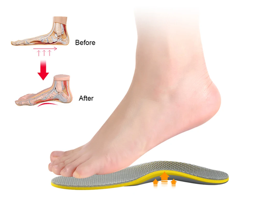 Demine Arch support спортивные стельки Дышащие амортизирующие беговые кроссовки колодки для плоских ортопедические для ног Стельки ортопедические подушки
