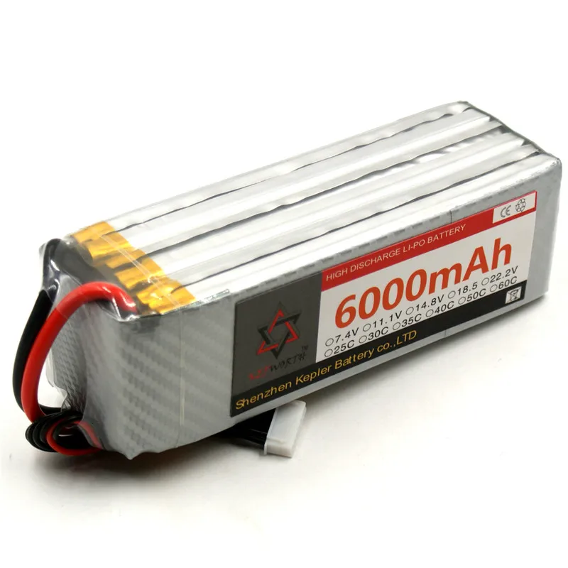 RC Lipo Battery 6S 22.2V 6000mAh 25C 35C 60C Li-Polymer For Car Plane Boat Helicopter Truck Tank | Игрушки и хобби